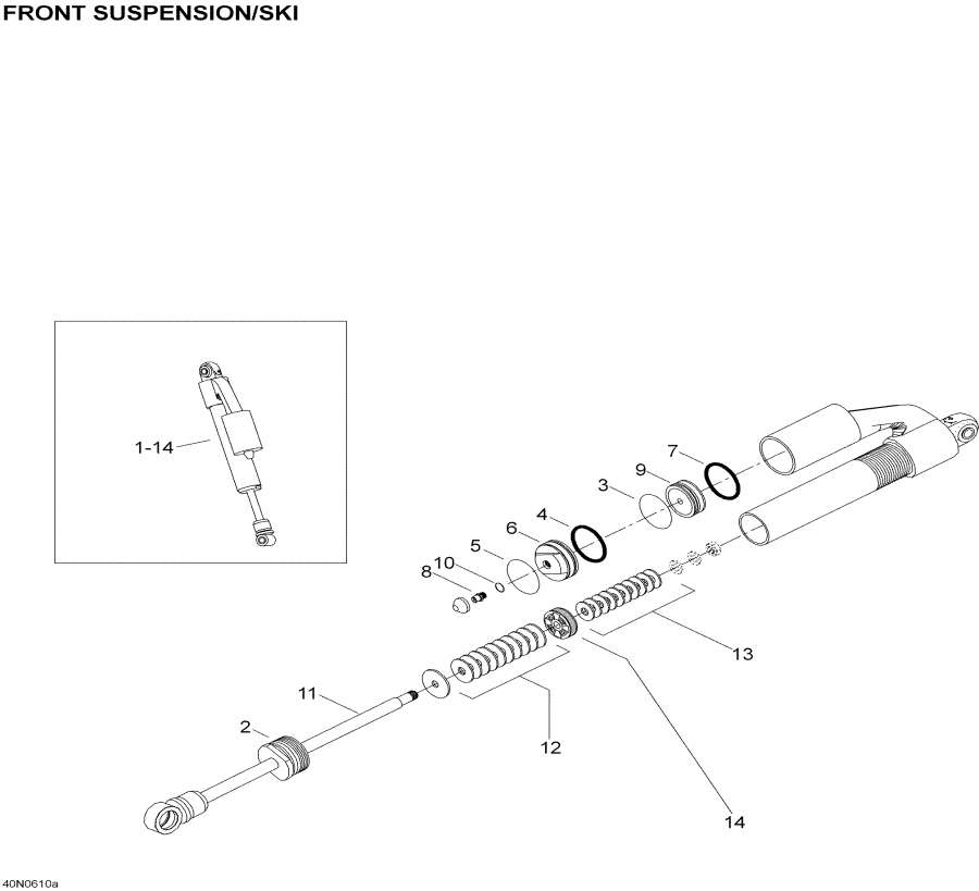 Snow mobile   - Take Apart Shock, Ski - Take Apart Shock, Ski