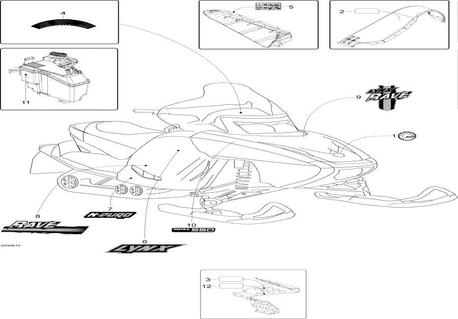 Snow mobile   -  / Decals