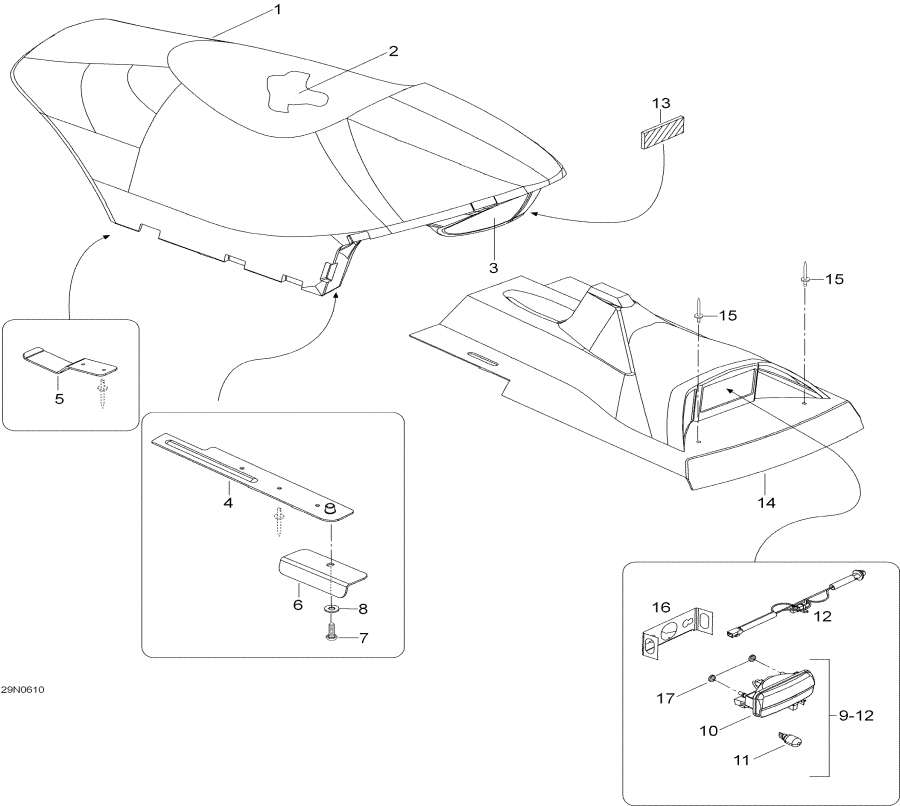 Snowmobiles Lynx  - Seat,