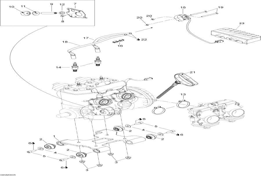 Snow mobile   - Engine And Engine Support /    Sport