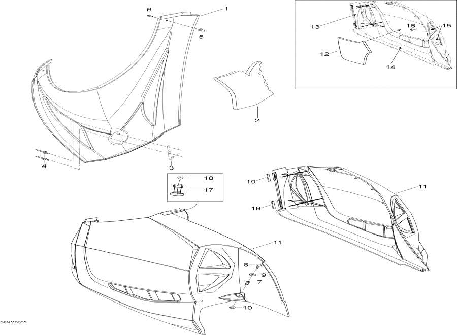Snowmobiles   - Hood / Hood