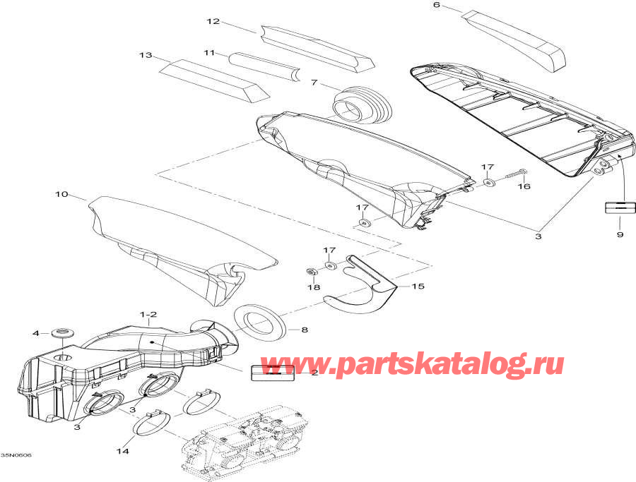 Snowmobile lynx  - Air ������� ������ System / Air Intake System