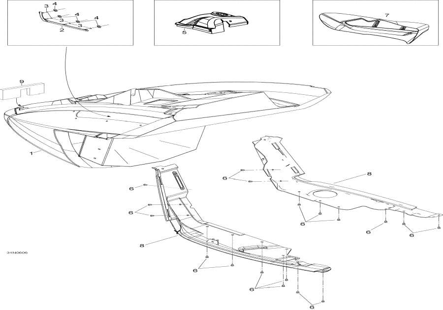 Snowmobiles Lynx  - ������ ������ / Bottom Pan