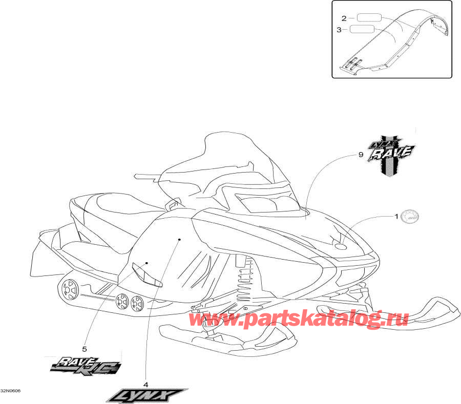 Snow mobile Lynx  - Decals / 