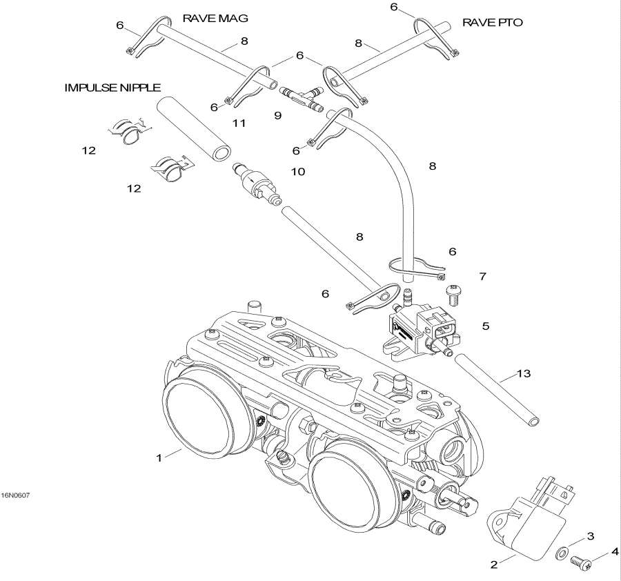 Snowmobile Lynx  - Throttle Body -  