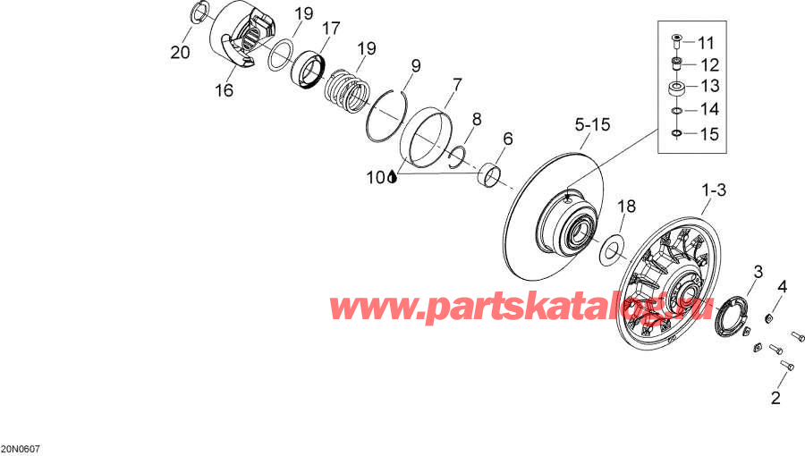 Snow mobile lynx  - Driven Pulley /  