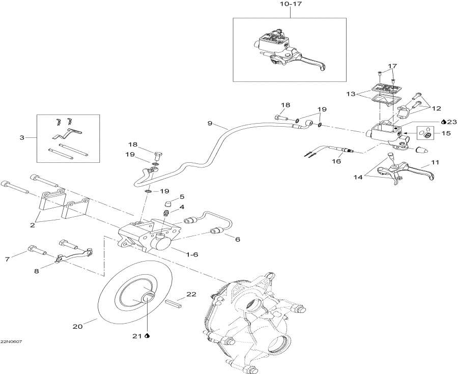 Snow mobile lynx  -  - Brake