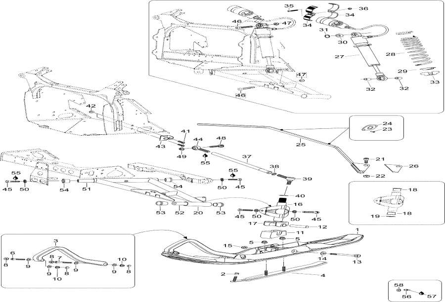 Snowmobile lynx  -     - Front Suspension And Ski