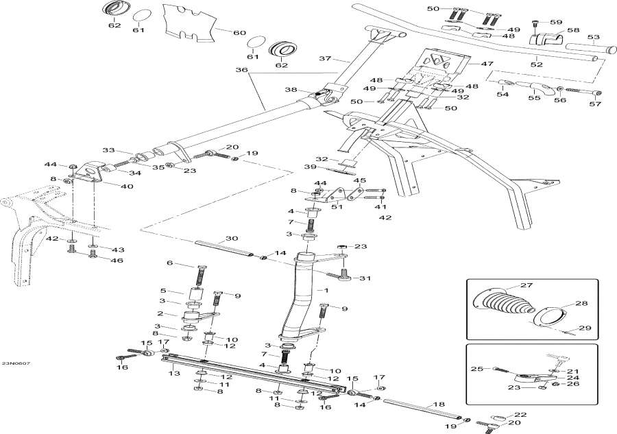 Snowmobile lynx  - Steering System