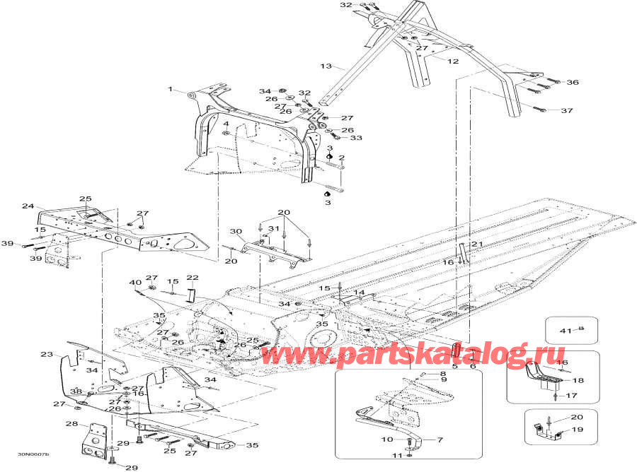 Snow mobile lynx  - Frame And Components