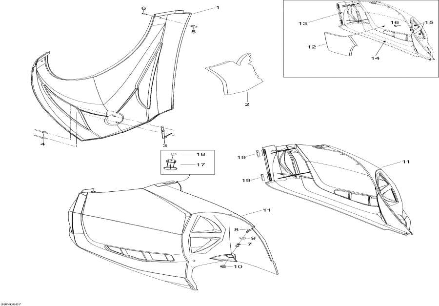 Snow mobile   - Hood / Hood
