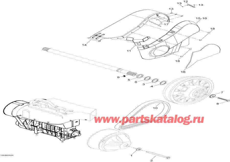 Snow mobile lynx  - Pulley System -  System