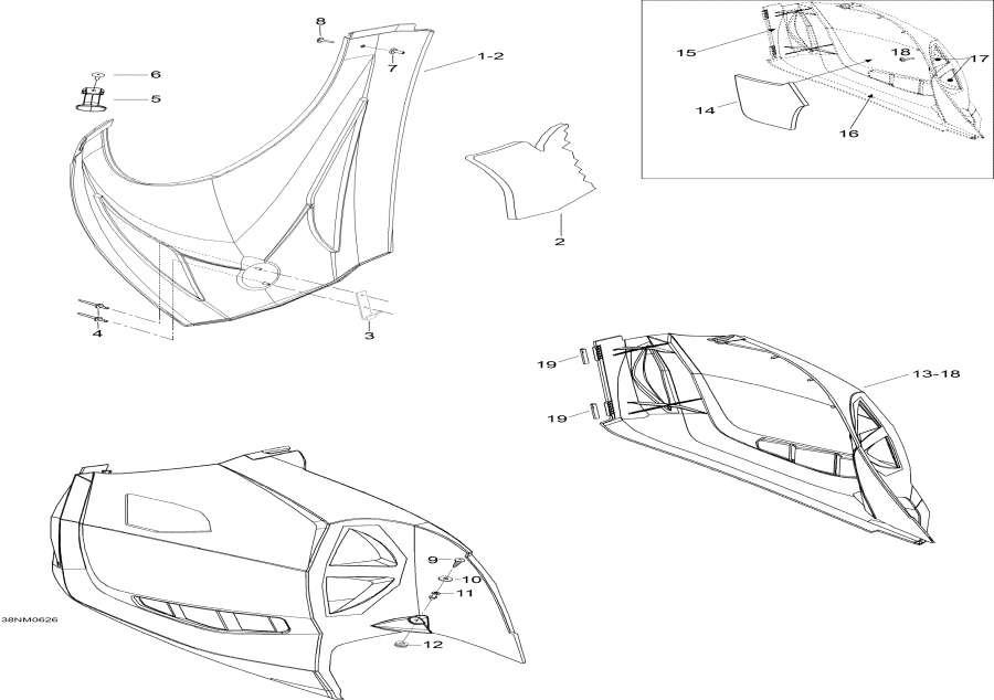Snowmobile   - Hood - Hood