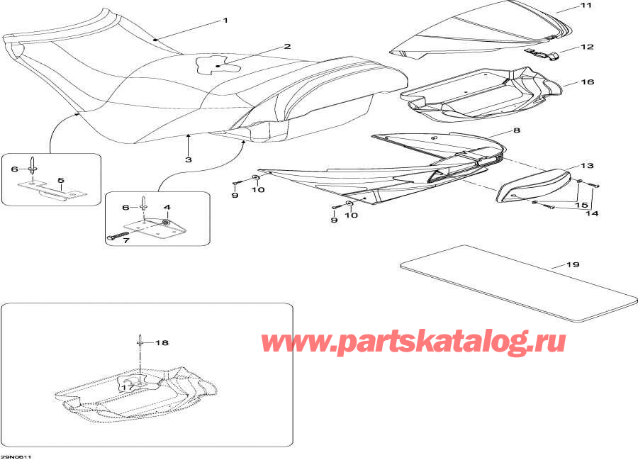 Snow mobile �����  - ����� / Seat