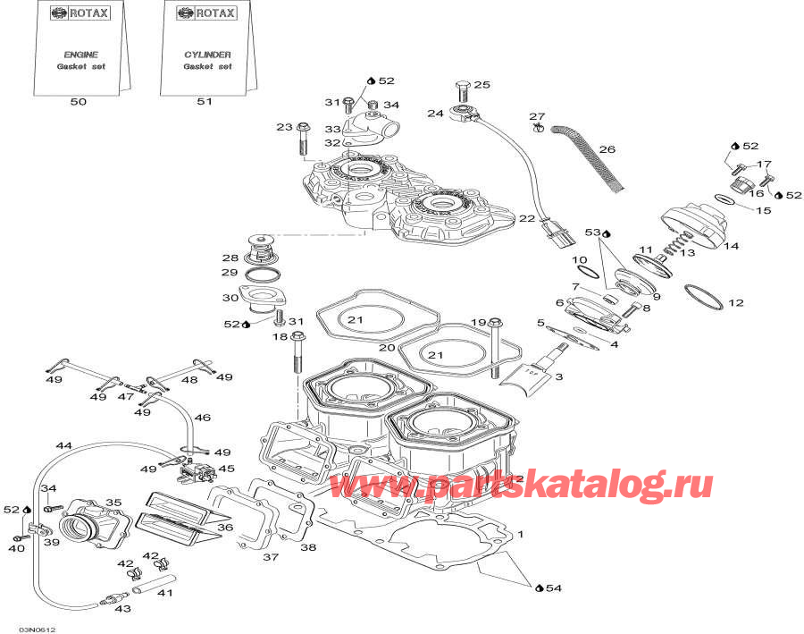 Snowmobiles   - Cylinder And Cylinder Head