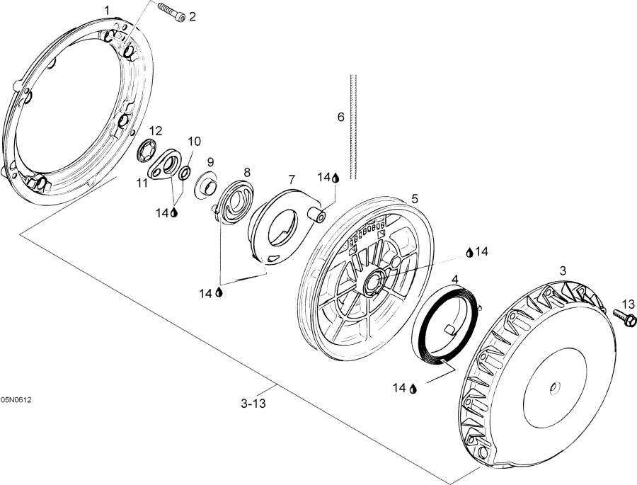 Snow mobile Lynx  - Rewind Starter - Rewind �������