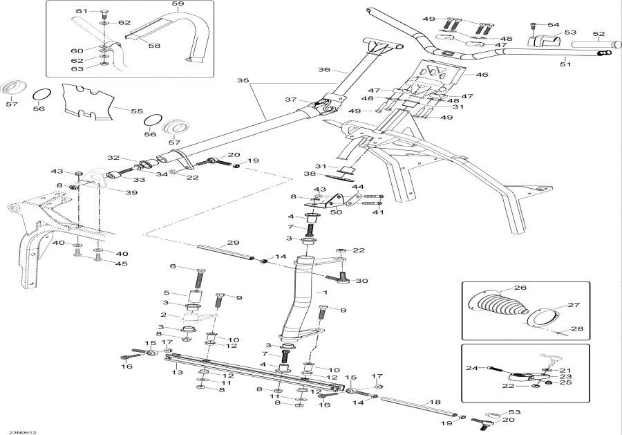 Snow mobile Lynx  - Steering System -   System