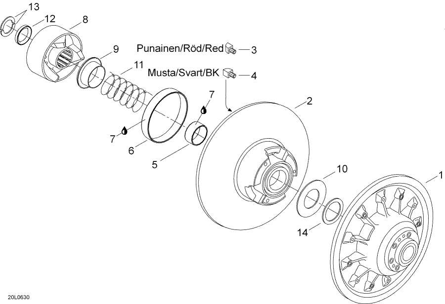 Snow mobile Lynx  -   / Driven Pulley