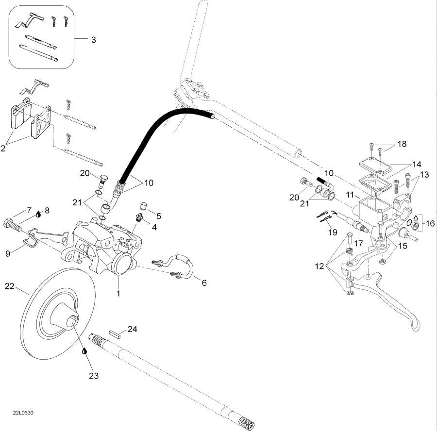 Snow mobile   - ,Brake