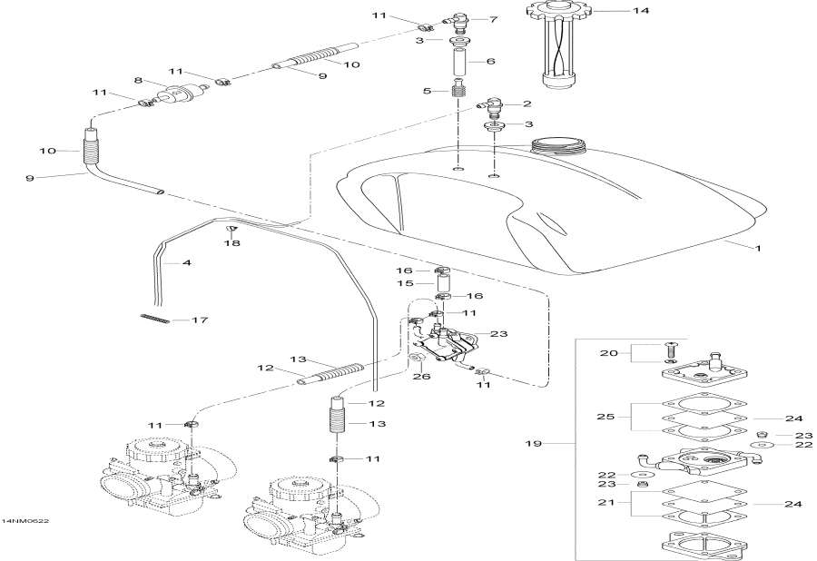 Snow mobile Lynx  - Fuel System