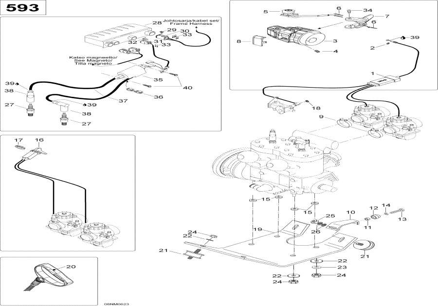Snowmobiles Lynx  - Engine And Engine Support
