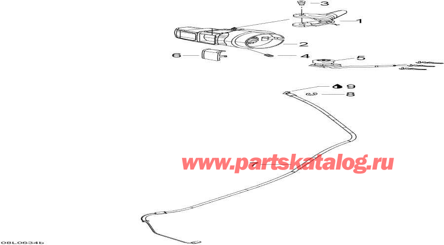 �������� lynx  - �������� Handle � ������ / Throttle Handle And Housing