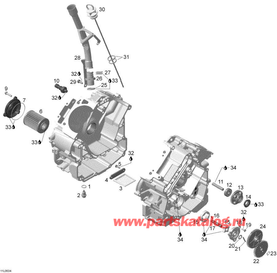 Snowmobiles   - Lubrication   ,Lubrication And Oil Pump
