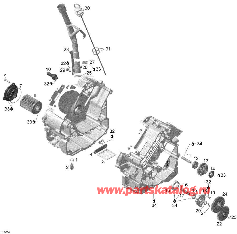 Snow mobile lynx  - Lubrication And Oil Pump / Lubrication   