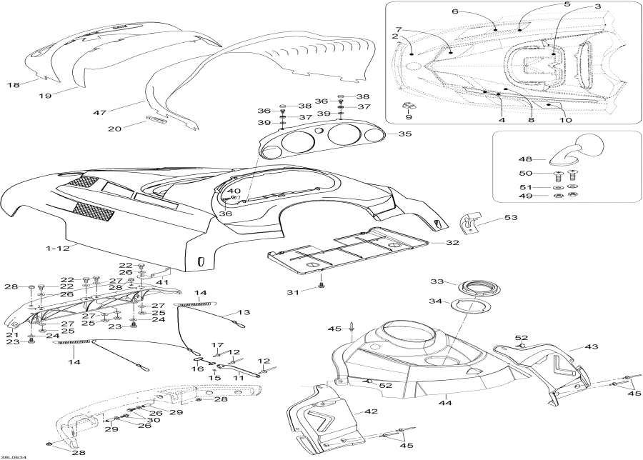 Snowmobiles   - Hood  Console,Hood And Console
