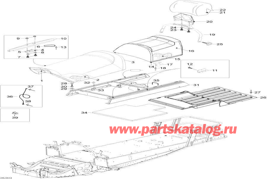 Snowmobiles lynx  - Seat