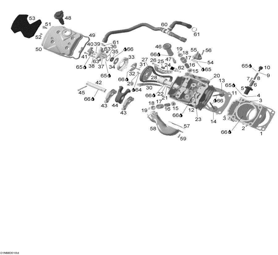 Snowmobiles lynx  - Cylinterhead Front / Cylinterhead Front