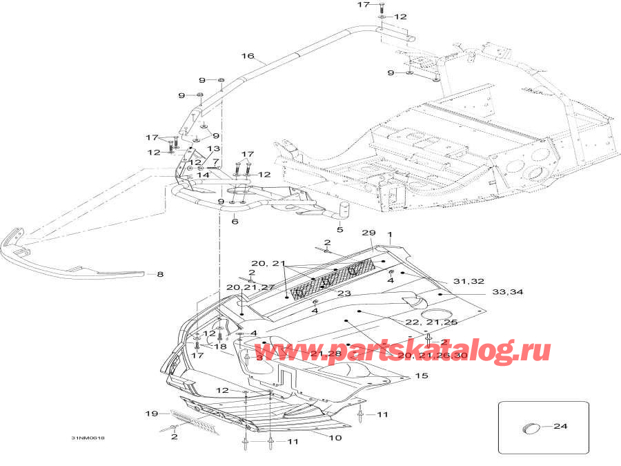 Snowmobiles   - Bottom Pan -  