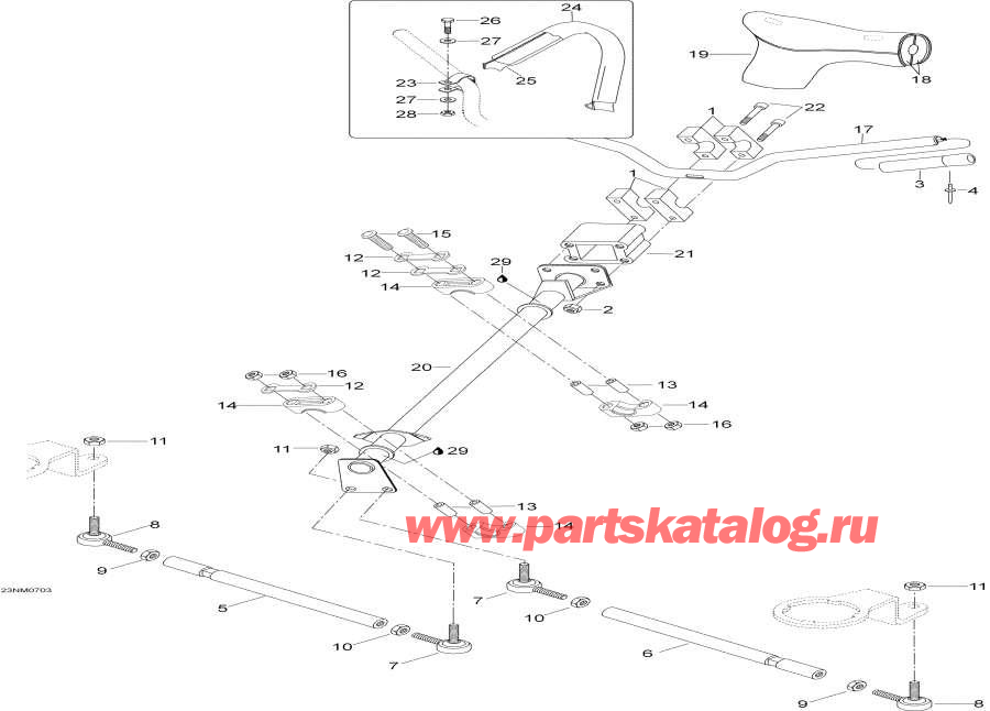 Snowmobile lynx  - ������� ������� System Wt / Steering System Wt