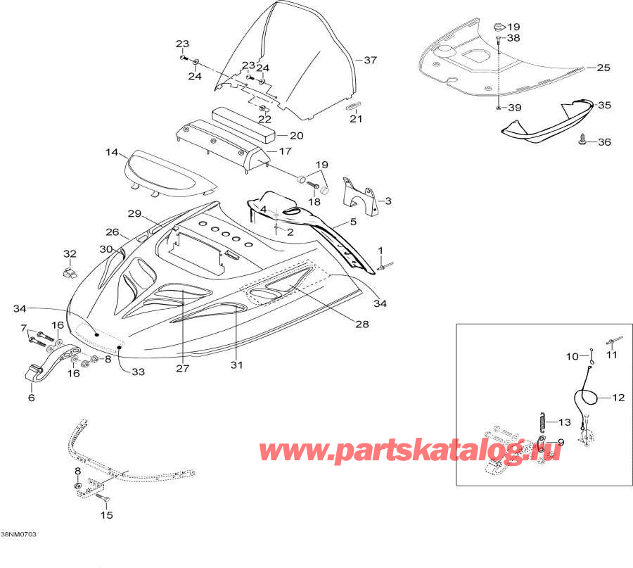Snowmobile Lynx  - Hood / Hood