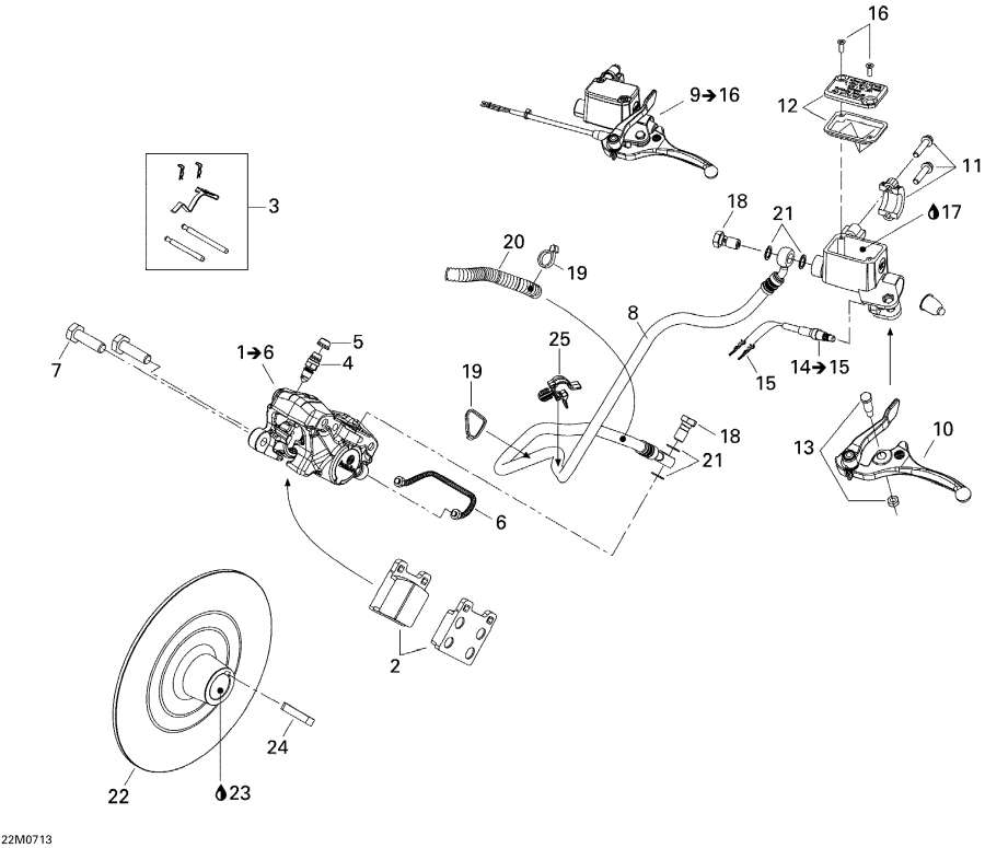 Snowmobiles lynx  - Hydraulic Brakes