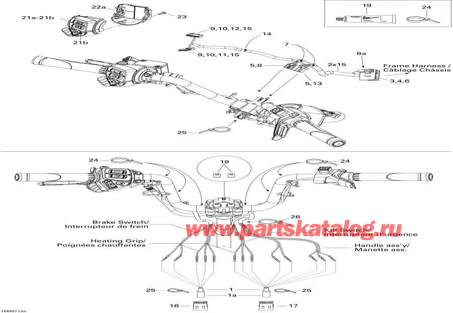 Snowmobile   - Steering Wiring Harness 300f