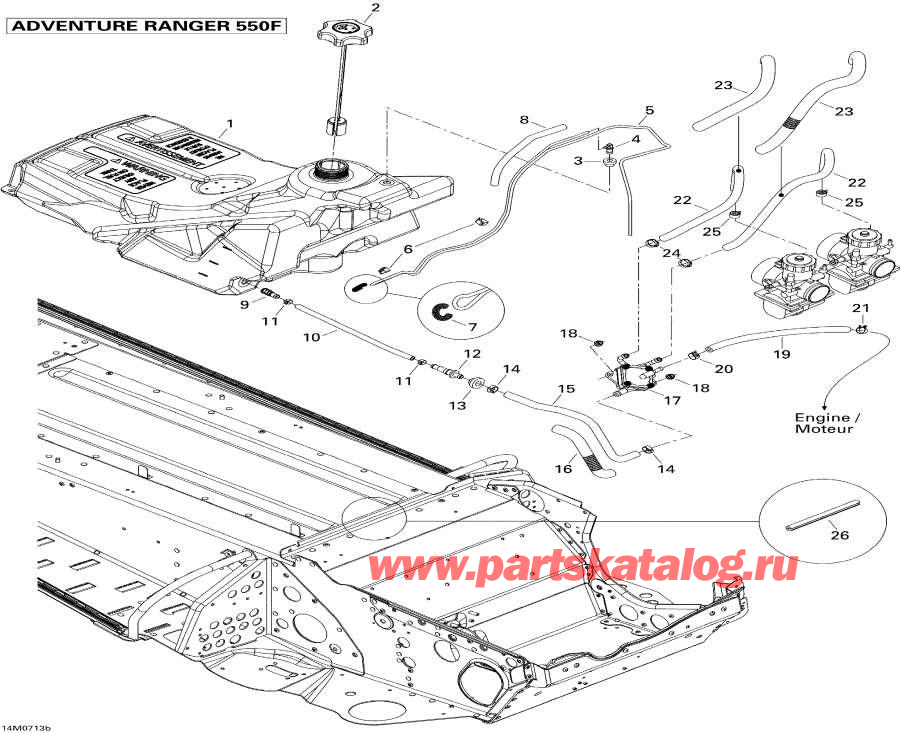 Snowmobiles Lynx  -   550f / Fuel System 550f