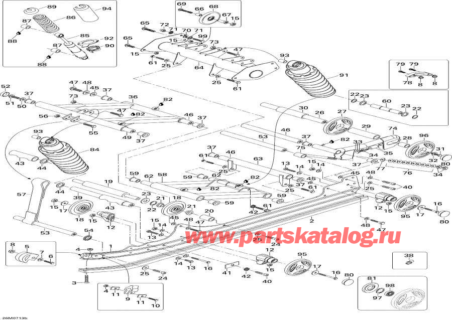 Snowmobiles lynx  - Rear Suspension 550f -   550f