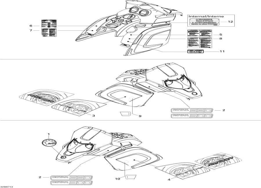Snow mobile Lynx  -  / Decals