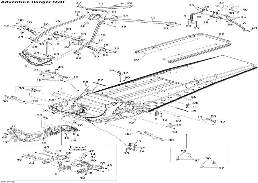 Snow mobile   -   Components 550f,Frame And Components 550f