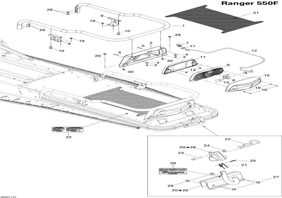 Snow mobile lynx  - Luggage Rack 550f
