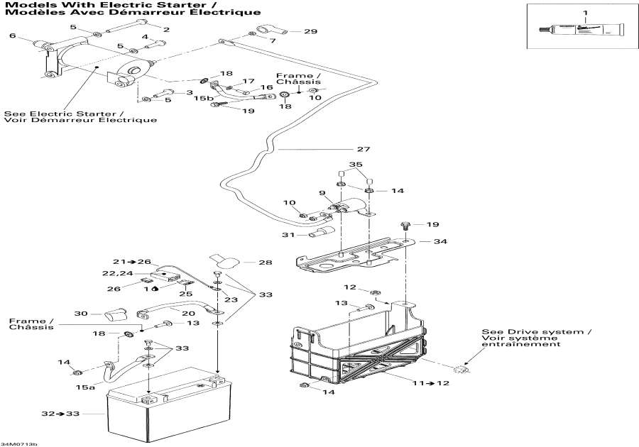 Snowmobiles   - Battery And Starter 550f