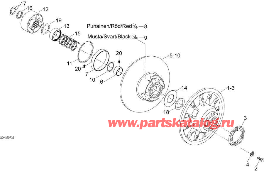 Snowmobile   - Driven Pulley -  