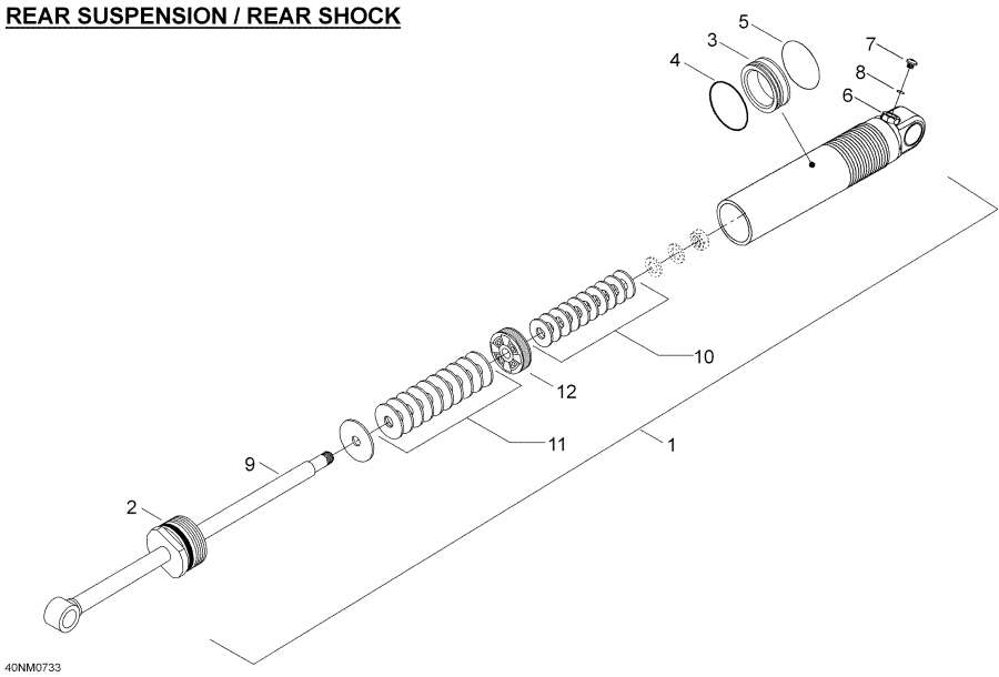 Snowmobile �����  - Take Apart Shock, Rear - Take Apart Shock, Rear