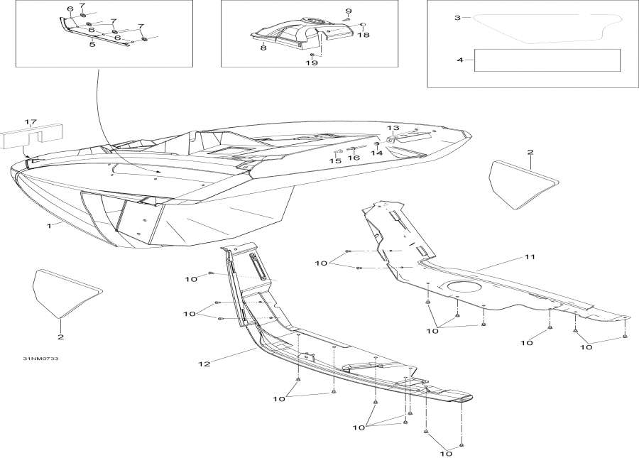 Snowmobiles Lynx  - Bottom Pan