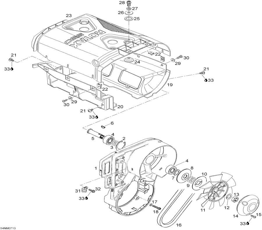 Snow mobile   - Fan  Fan  / Fan And Fan Housing