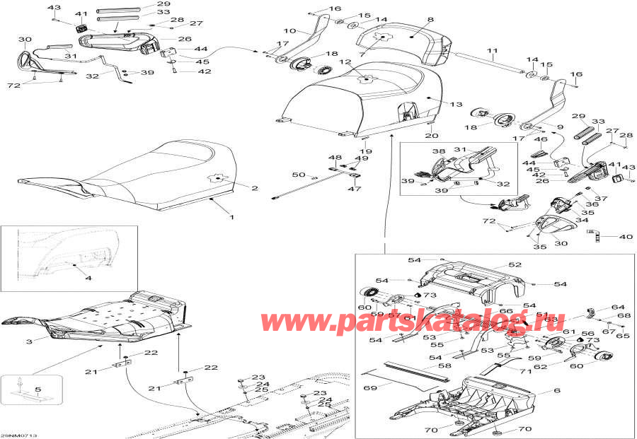 Snow mobile Lynx  - Seat / 