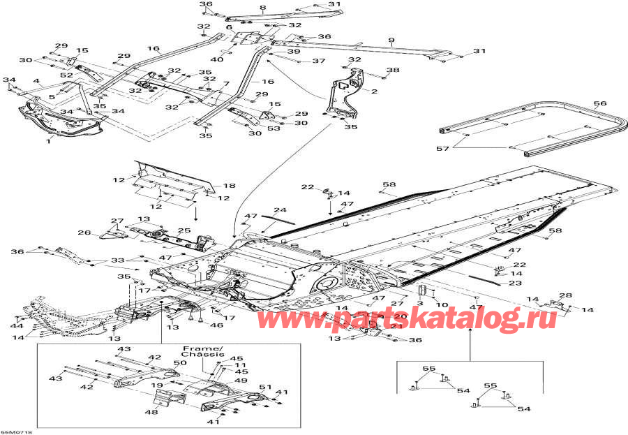 Snowmobiles lynx  -   Components - Frame And Components