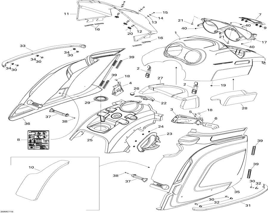 Snowmobile lynx  - Hood / Hood