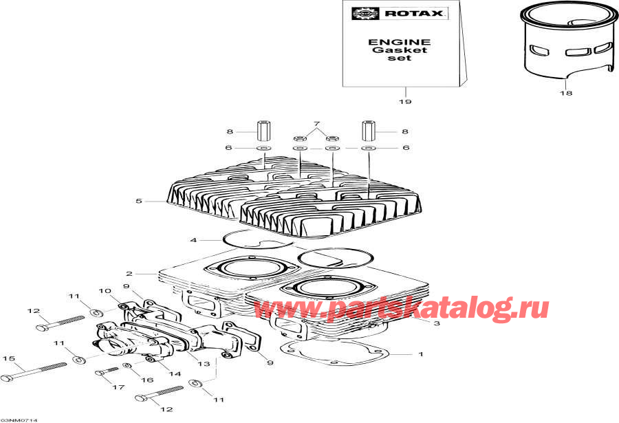 Snowmobile lynx  - Cylinder - 